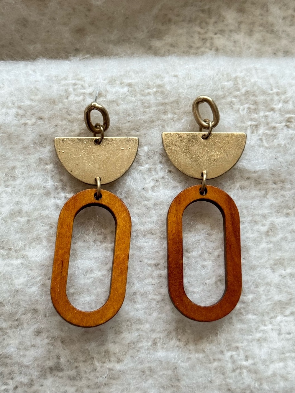 The Mimi Boutique Wood Pendant Bohemian Earrings